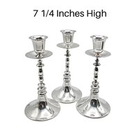 Silver Plate CandleHolders, Gorham, Set of 3, Wonderful Condition, Polished, Candle Holders, 7 Inches High, Wedding or Anniversary Gift