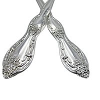 Rogers IS Beverly Manor, Silver Plate, Serving Pieces, Salad Set, Meat Fork and Large Spoon, Replacement Flatware Pieces