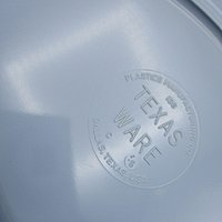 Set of 4, Texas Ware, Divided Plates, Quality Melamine, Light Blue, Grill Plates, Picnic or Summer Outdoor Dining, Dinner Plates