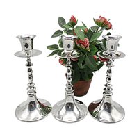 Silver Plate CandleHolders, Gorham, Set of 3, Wonderful Condition, Polished, Candle Holders, 7 Inches High, Wedding or Anniversary Gift
