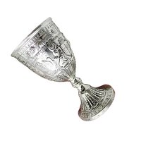 Set of 6 Liquors, or Cordials, Metal Silver Tone Exterior, Gold Toned Interior, Original Packaging, Never Used, Made in Japan