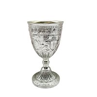 Set of 6 Liquors, or Cordials, Metal Silver Tone Exterior, Gold Toned Interior, Original Packaging, Never Used, Made in Japan