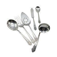 Royal Saxony Silver Plate 12 Place Settings, Plus 6 Serving Pieces, Total of 78 Pcs, 6pc Place Settings, Royal Saxony Flatware, 1930s