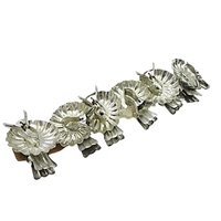 Christmas Tree Candle Clips, Set of 6, Tin Clip On Candleholders, Gently Used, Vintage Christmas Decor