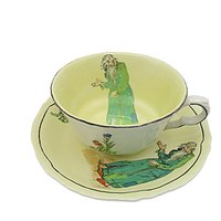 Charles Dickens Character Dish Set Fagin, 4pc Set, Luncheon and Dessert Plate, Cup and Saucer, by Alfred Meakin