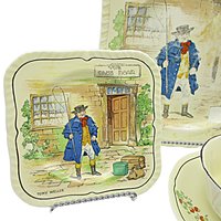 Charles Dickens Character Dish Set Tony Weller, 4pc Set, Luncheon and Dessert Plate, Cup and Saucer, by Alfred Meakin