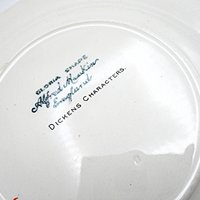 Charles Dickens Character Dish Set Mr Micawber, 4pc Set, Luncheon and Dessert Plate, Cup and Saucer, by Alfred Meakin