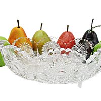 Heisey Fruit or Compote Bowl, 9 Inch Diameter, Ornate Starburst Design, Serving Bowl, Wonderful Condition