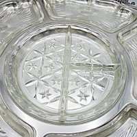 Revolving Silver Plate and Glass Hour De Vours Serving Platter, 20 Inch Diameter, Old World, Ornate Wedding or Bridal Shower
