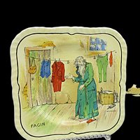 Charles Dickens Character Dish Set Fagin, 4pc Set, Luncheon and Dessert Plate, Cup and Saucer, by Alfred Meakin