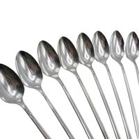 Rogers Plantation Iced Tea Spoons, Silver Plate, Set of 8, Replacement Flatware or Silverware, Table Ready