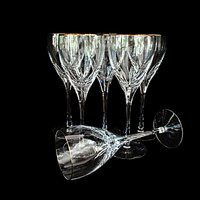 Lenox Firelight Gold Set of 4, Wine Glasses, Replacement Stemware, Excellent Condition, Wedding Gift