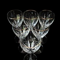 Lenox Firelight Gold Set of 6, Wine Glasses, Replacement Stemware, Excellent Condition, Wedding Gift