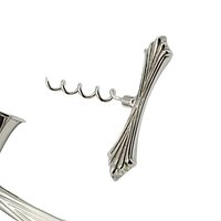 Vintage Silver Plate Bar Tool Set, Double Jigger, Cocktail Spoon, Garnishment Knive, Cork Screw, Barware for Home Bartender