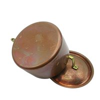 Copper Sauce Pan Paul Revere, Limited Addition, with Lid, No Dents, 5 1/4 Inch Diameter, Solid and Heavy