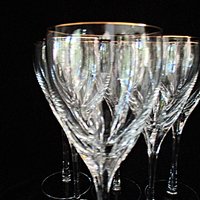 Lenox Firelight Gold Set of 4, Wine Glasses, Replacement Stemware, Excellent Condition, Wedding Gift