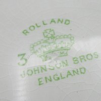 Johnson Bros Rolland Butter Pat and Cup and Saucer Set,  Green Pattern, Green Irish Look, Other Piece Types Available, Made in England