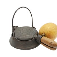 Wagner Cast Iron Waffle Maker, Toy Waffle Iron, Sidney Ohio, Wooden Handle, Wagner Toy Cooking Pans Utensils, Primitive Kitchen Decor