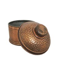 Hammered Copper Humidor Tobacco Jar, Snug Lid, Gift for Pipe Smoker, Tobacco Stash Box