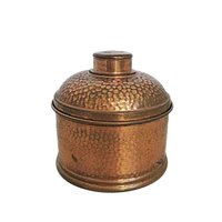 Hammered Copper Humidor Tobacco Jar, Snug Lid, Gift for Pipe Smoker, Tobacco Stash Box