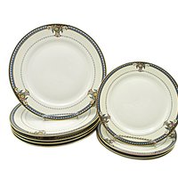 Rosenthal Salad and Bread Plate Sets, Gladmere, Your Choice, Florals with Dark Blue Borders, Made in Bavaria Germany