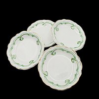 Johnson Bros Rolland Butter Pats, Set of 4, Green Pattern, Multiple Sets, Green Irish Look, Other Piece Types Available, Made in England