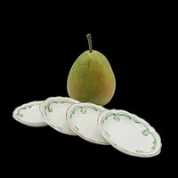 Johnson Bros Rolland Butter Pats, Set of 4, Green Pattern, Multiple Sets, Green Irish Look, Other Piece Types Available, Made in England