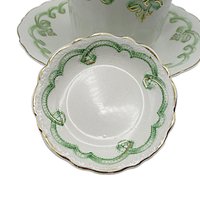 Johnson Bros Rolland Butter Pat and Cup and Saucer Set,  Green Pattern, Green Irish Look, Other Piece Types Available, Made in England
