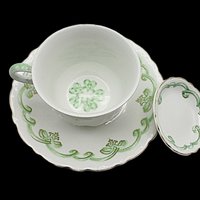 Johnson Bros Rolland Butter Pat and Cup and Saucer Set,  Green Pattern, Green Irish Look, Other Piece Types Available, Made in England