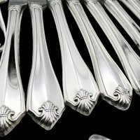 King James Silver Plate 8 Place Settings Oneida, 57pcs, Silverware Flatware, Hostess Set, 12 Extra Teaspoons, Excellent Condition