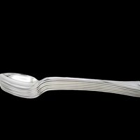 King James Silver Plate 6 Ice Tea Spoons, Oneida, Silverware Flatware Replacement Pieces, Excellent Condition
