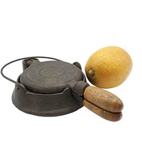 Wagner Cast Iron Waffle Maker, Toy Waffle Iron, Sidney Ohio, Wooden Handle, Wagner Toy Cooking Pans Utensils, Primitive Kitchen Decor
