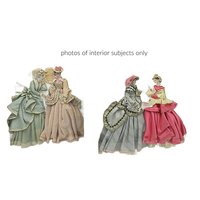 La Mode Illustree Fabric 3-D French Fashion Illustration, Shadowbox, Set of 2, French Fashion Wall Decor