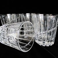 Double Old Fashioneds, Mikasa Uptown, Set of 4, Original Box, Whiskey Bourbon Glasses, Crystal Barware, Excellent Condition, Wedding Gift