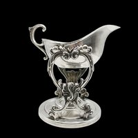 Silver Plate Gravy Boat with Stand and Warming Tray, Removable Gravyboat, Elegant Formal Dining, Tablescaping, Ornate Design, Wedding Gift