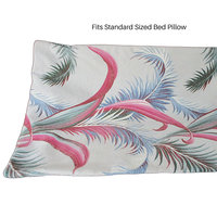 Bark Cloth Pillow Cover, 25in X 19in, Standard Bed Pillow Size, End Slip In Opening, Tropical Old Hawaii Decor, Pillowcase, 1960s