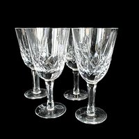 Wedgwood Irish Crystal, Water Goblets, Large Wine Glasses, Deep Cuts, Highly Reflective, Excellent Condition, Wedding Gift, Set of 4