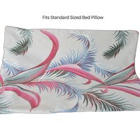 Bark Cloth Pillow Cover, 25in X 19in, Standard Bed Pillow Size, End Slip In Opening, Tropical Old Hawaii Decor, Pillowcase, 1960s