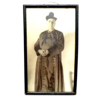 Religious Priest, Catholic Priest, Framed Picture Catholic Priest, Catholic School, 1930s, Old Portrait of Priest, Make Offer