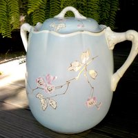 Lotta Pottery, c.1865, Large Water Container, Lidded Water Jug, Barrel, Water Container Rare Lotta Bath Set, Antique Pottery, Rare