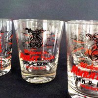 Freemason Masonic Barware, Set 4 Highballs, Lowballs, Shriners Masonic Potentate Glasses 1972, Murat Oasis, Murat Temple, Make Offer