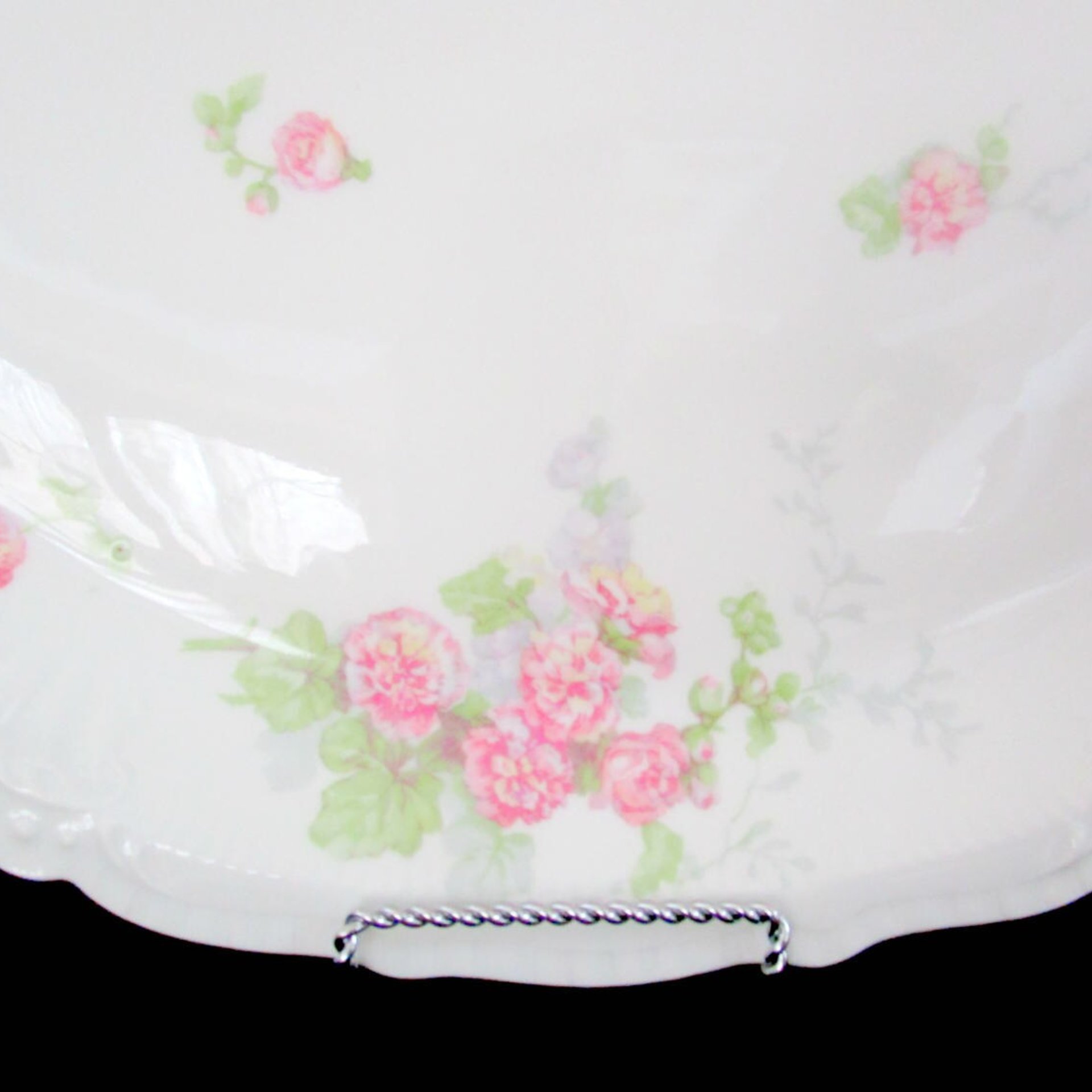 Antique Limoges Platter, Jean Pouyat, JPL Limoges, Pink Peonies, Pink Floral Limoges, Limoges Serving Platter, Vintage Gifts