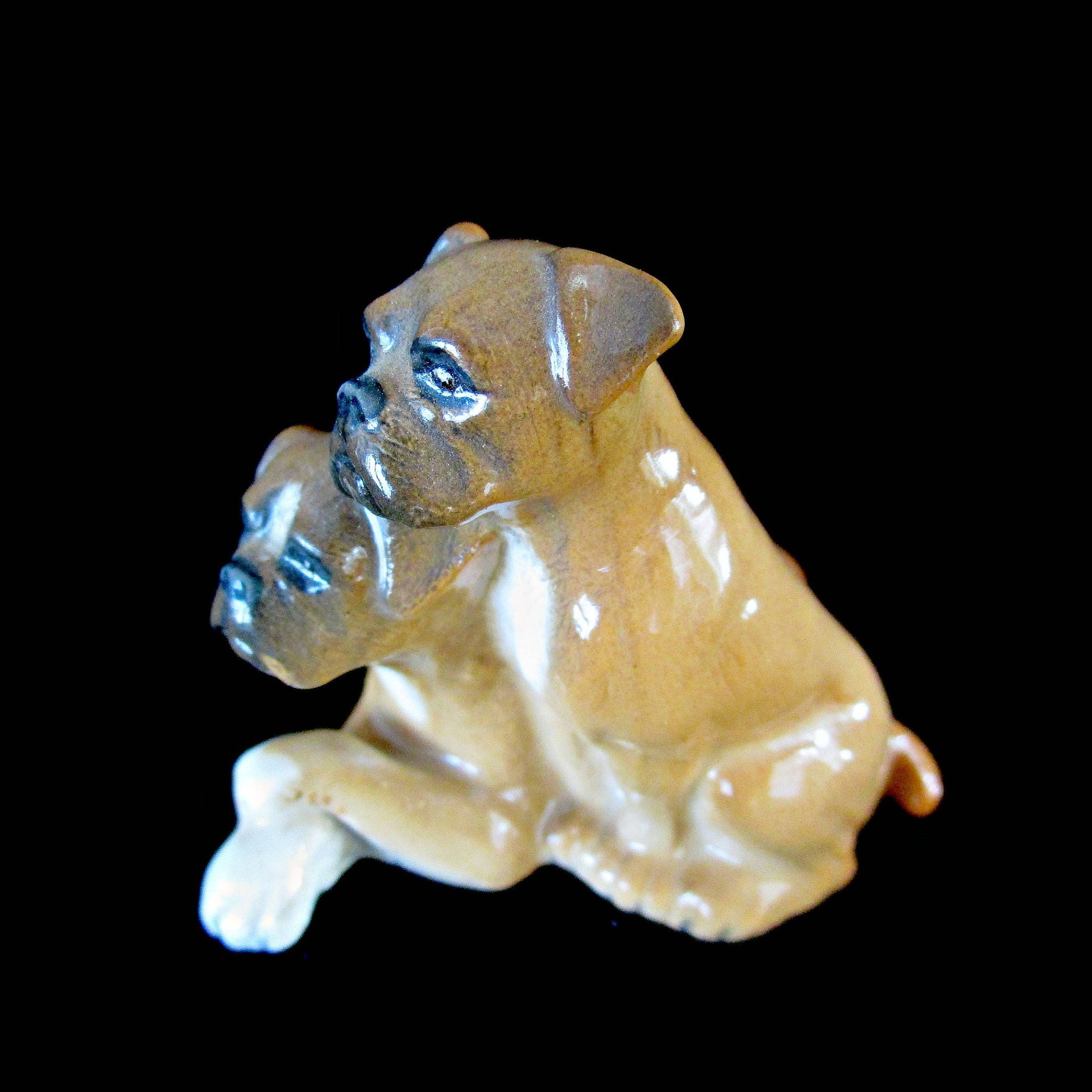 Beswick Boxer Figurine, Pair of Boxer Puppies, Boxer Pups, Two Boxer Dog Figurine, Beswick of England