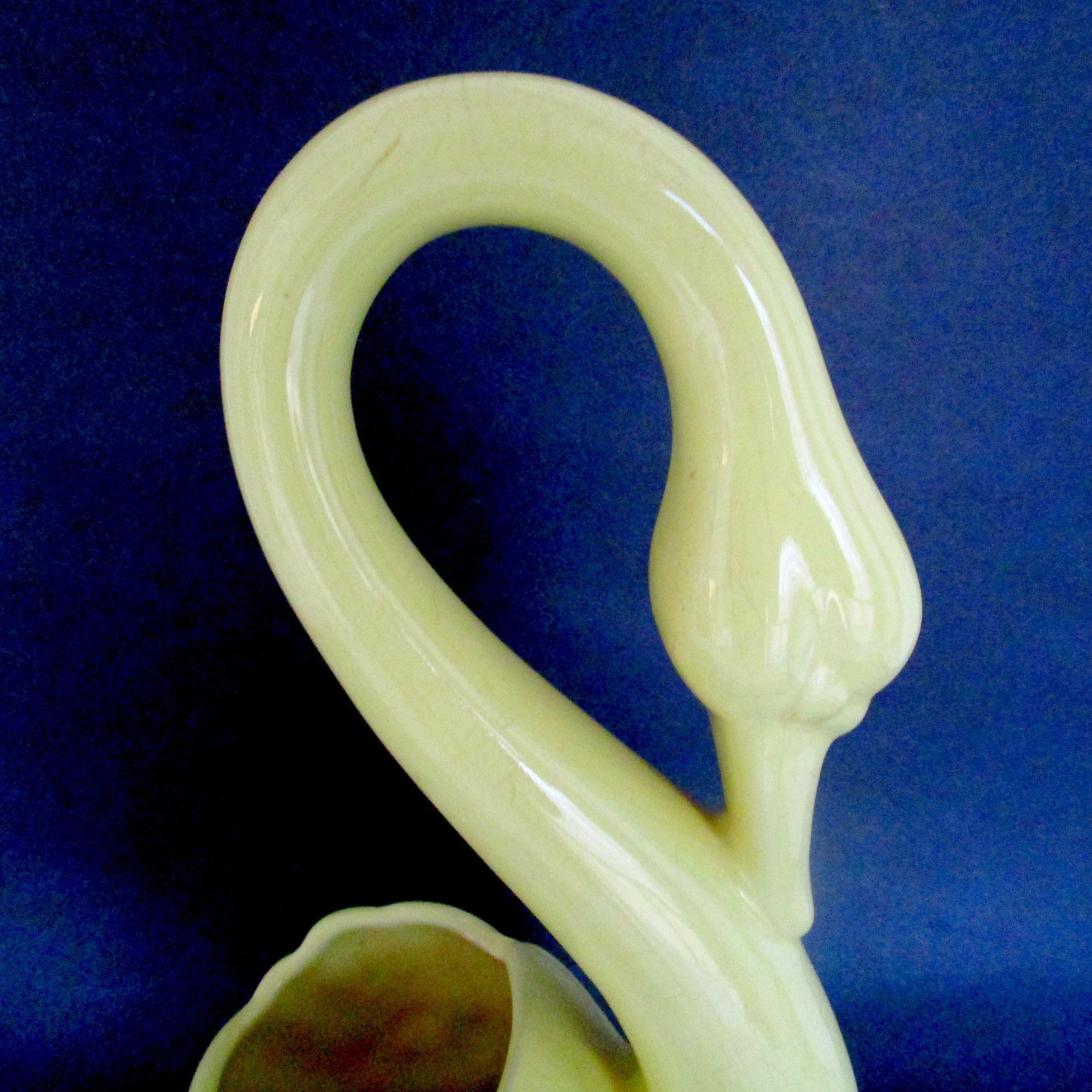 Mid Century Swan Planter, Large and Tall, Yellow Pottery, Graceful Bird Planter, Swan Statue, Yellow Planter, Vintage Gifts, Make Offer
