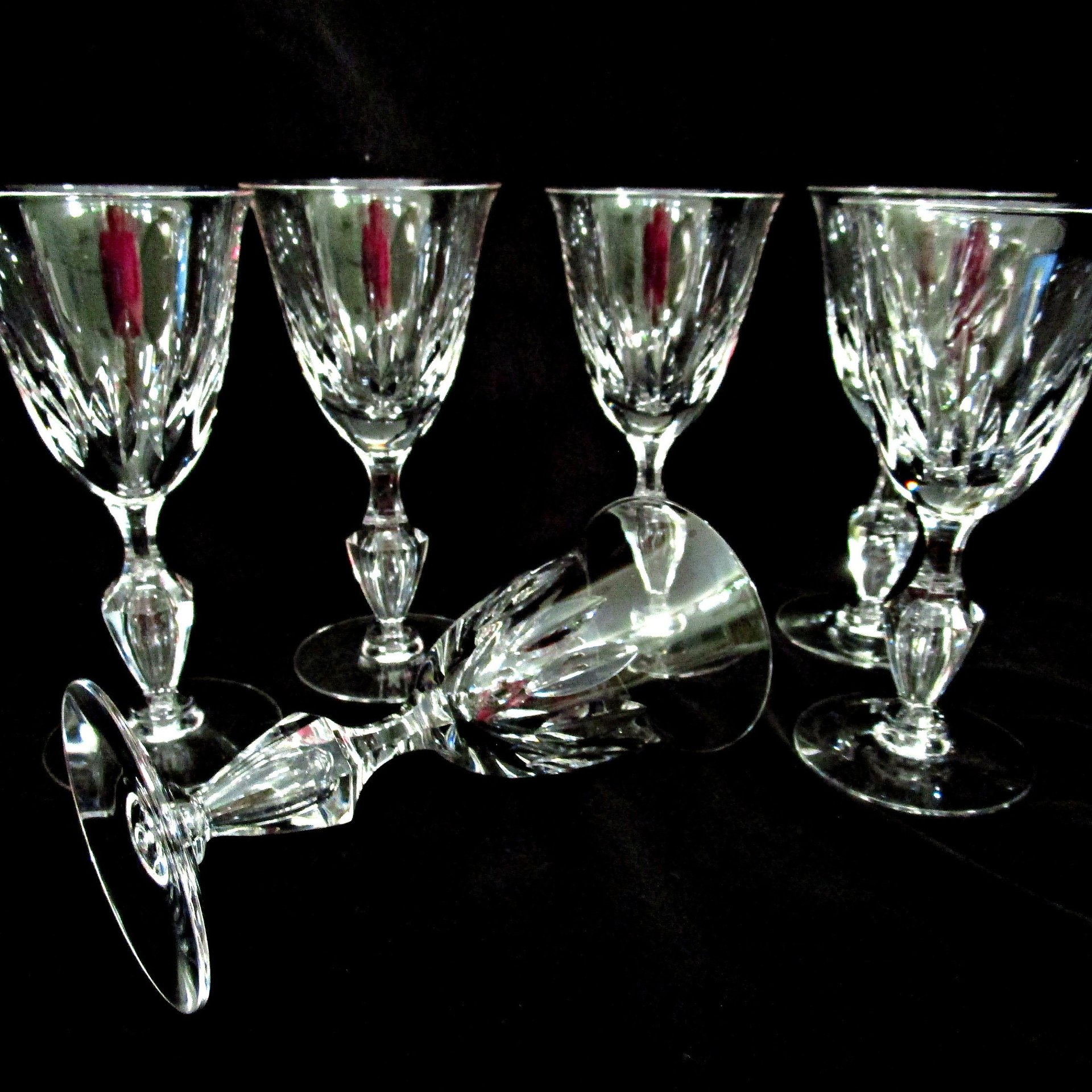 Set of 6 Tiffin Ashland Wine Glasses, Tiffin Franciscan Ashland Pattern, 1960s, Wedding Gift, Vintage Gifts