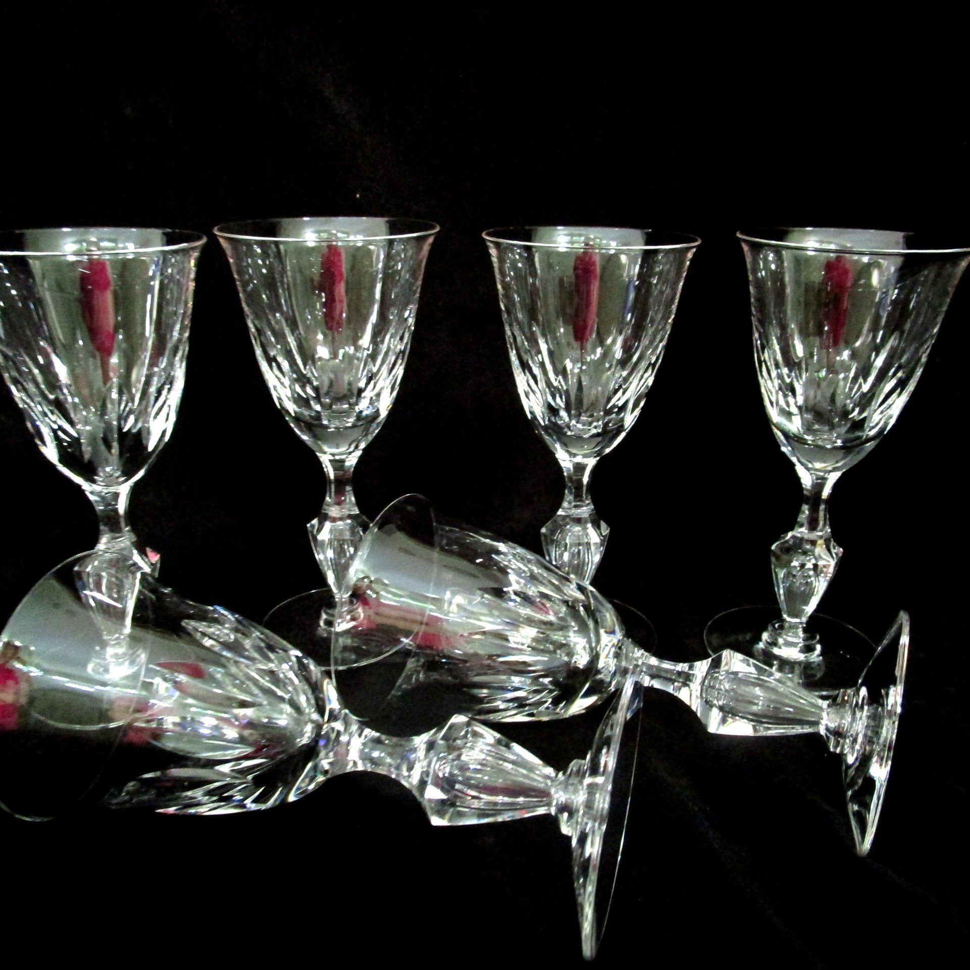 Set of 6 Tiffin Ashland Wine Glasses, Tiffin Franciscan Ashland Pattern, 1960s, Wedding Gift, Vintage Gifts