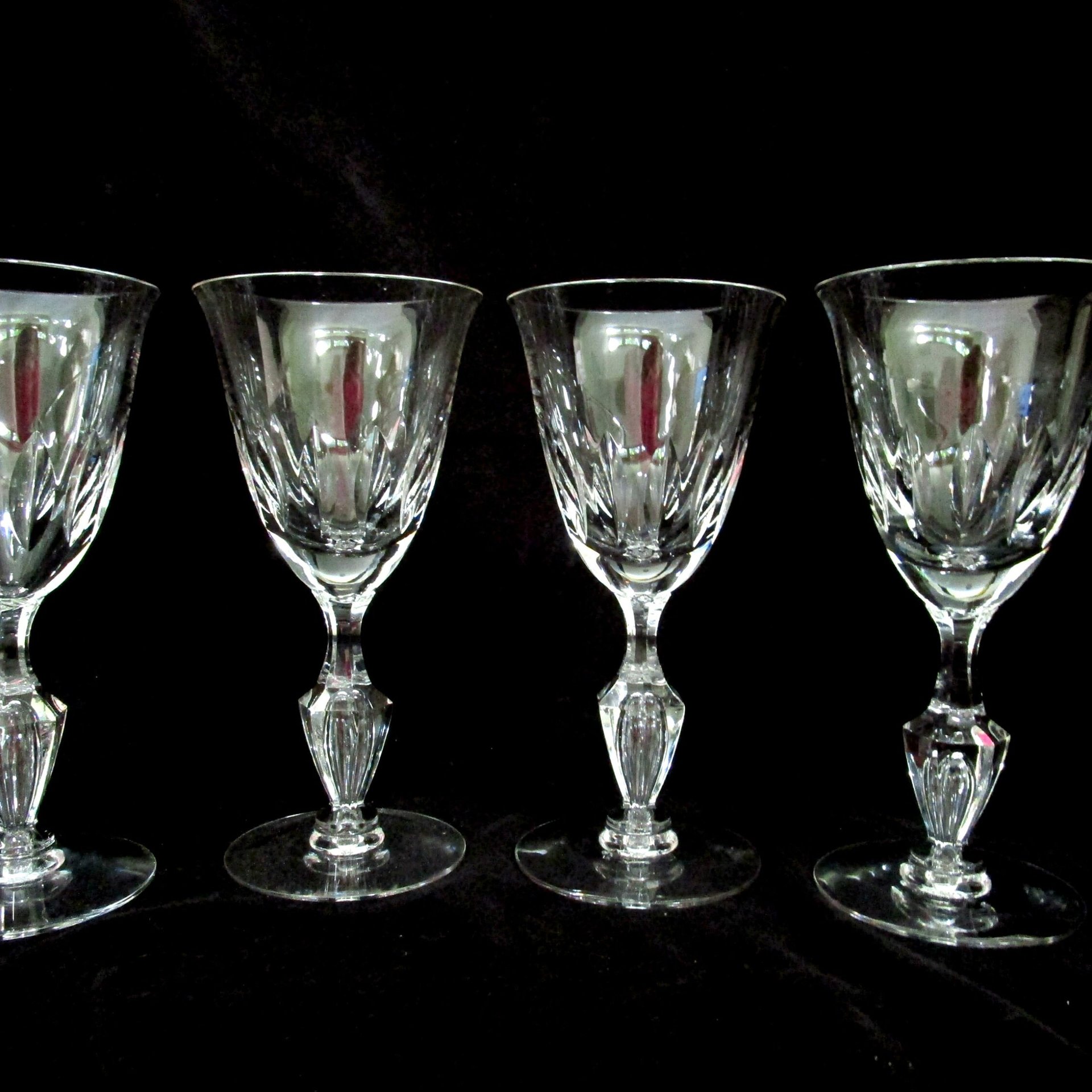 Set of 4 Tiffin Ashland Wine Glasses, Tiffin Franciscan Ashland Pattern, 1960s, Wedding Gift, Excellent Condition, Vintage Gifts