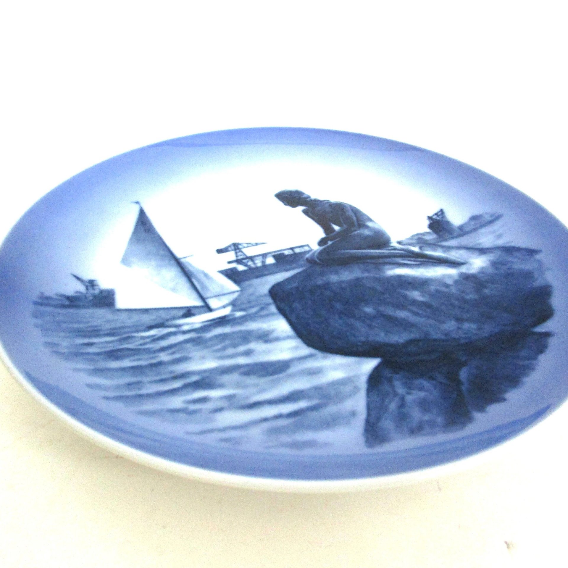 The Little Mermaid Plate, Cobalt Blue, Royal Copenhagen, Made in Denmark, Collectible Mermaid Plate, Vintage Gifts, Make Offer