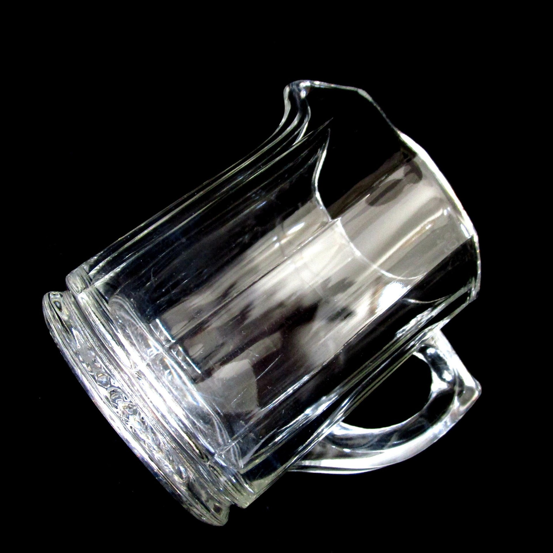 Vintage Milk Pitcher, Water Pitcher, Juice Pitcher, Heavy and Stout, Panels, Large Pitcher