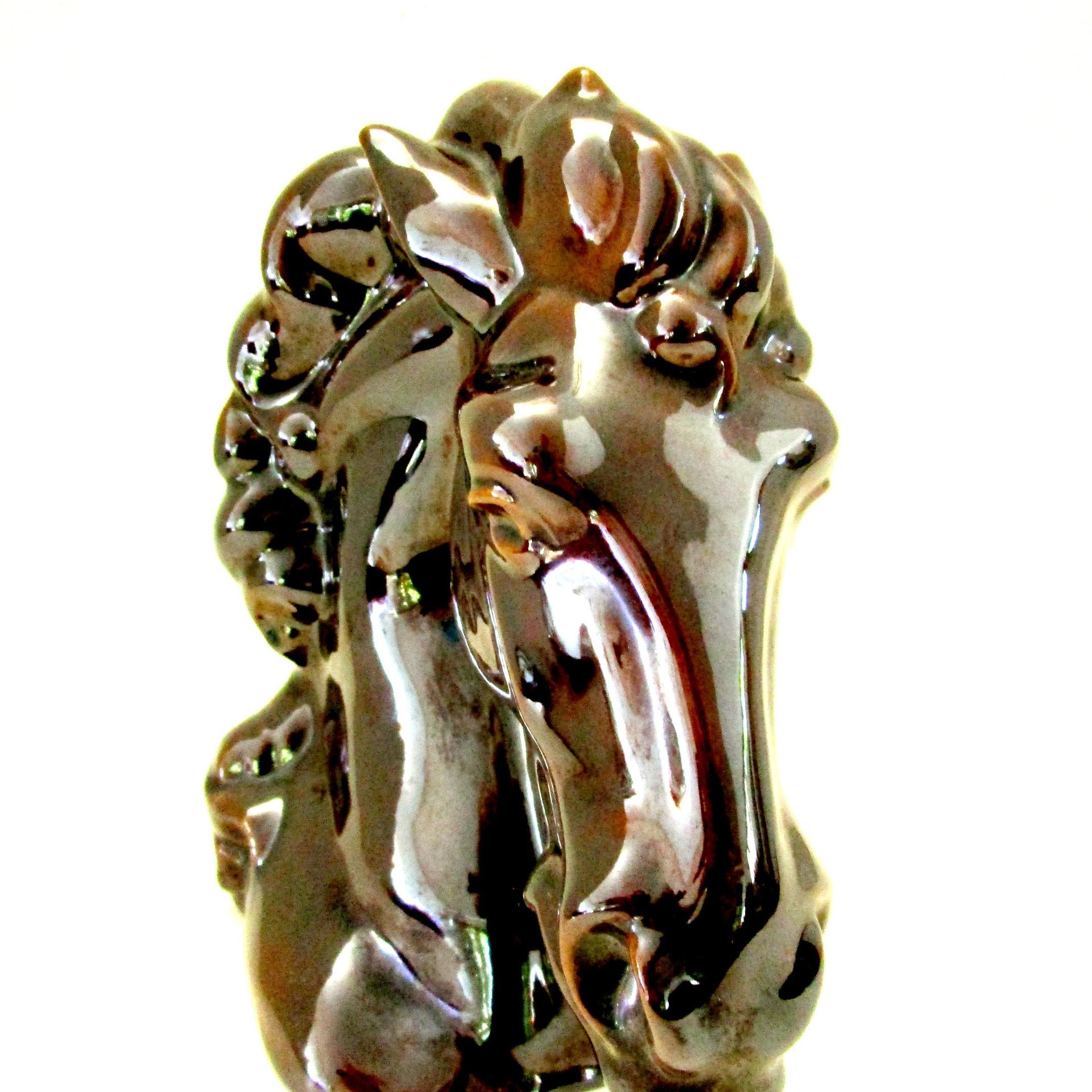 Horse Head Bookend Book End, Single Horse Head Bookend, Stallion Statue, Large Horse Bookend, Mid Century Bookend Horse Lover, Make Offer